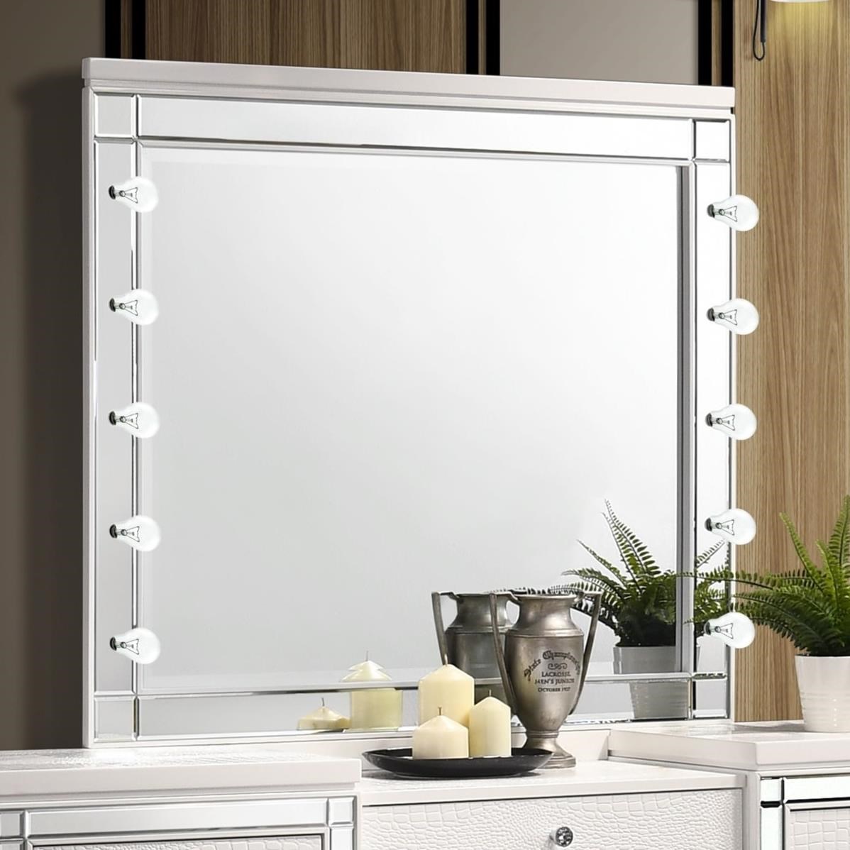Home Classic Valerie BA9698W-090x1+BA9698W-091x1+BA9698W-092x1 Vanity,  Lighted Mirror, and Stool Set | Del Sol Furniture | Vanity